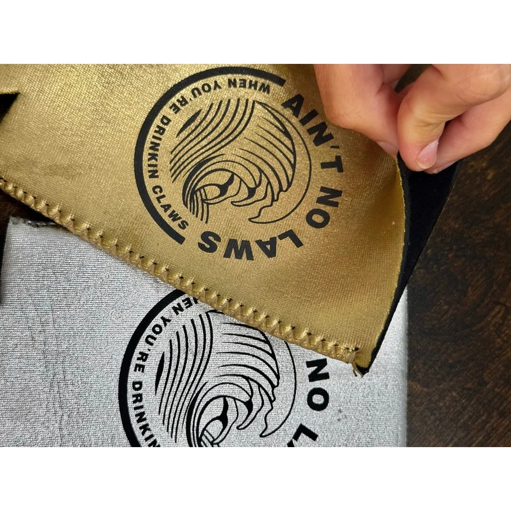 Ain’t No Laws 2 Pack Slim Can Coozies - One Gold, One Silver